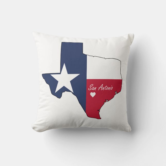Coussin San Antonio, le Texas (Recto)