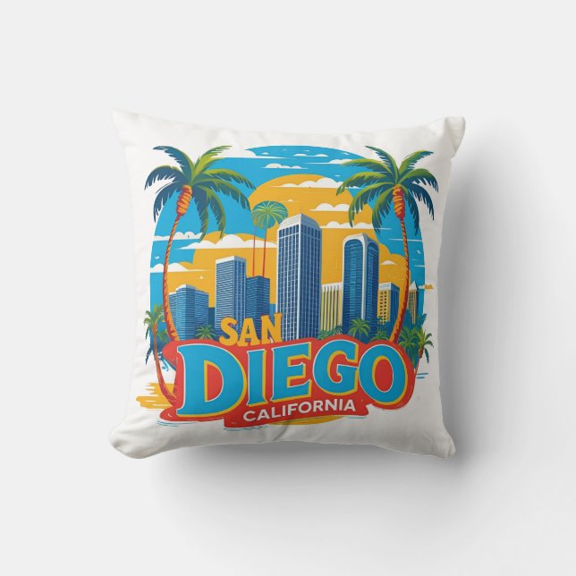 Coussin San Diego California Skyline-moderne Cityscape (Recto)