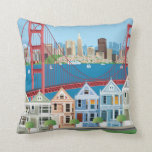 Coussin San Francisco, CA | la ville par la baie<br><div class="desc">Caractéristiques de conception ce un collage des scènes de San Francisco,  la Californie.</div>