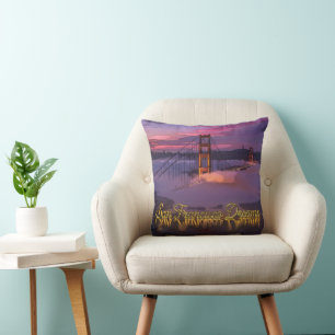 Coussin "San Francisco Dreams" Coucher de soleil sur le Go