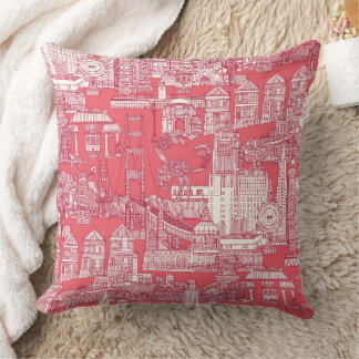 Coussin San Francisco toile viva magenta rose rose