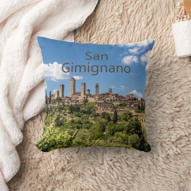 Coussin San Gimignano Toscane Italie Panorama Souvenir (Couverture)
