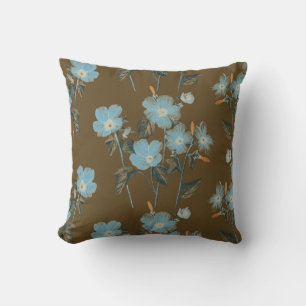 Coussin Sanctuaire et Spa Amour de Soi Fleurs Bleu Pastel 