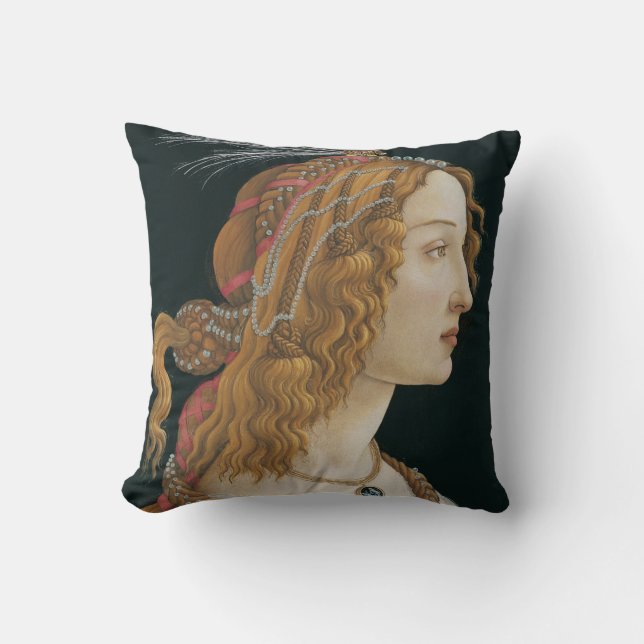 Coussin Sandro Botticelli - Portrait idéal d'une dame (Recto)