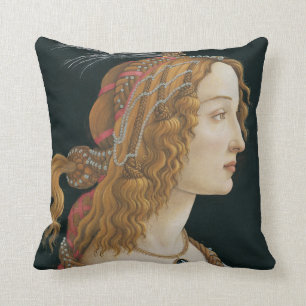 Coussin Sandro Botticelli - Portrait idéalisé d'une dame