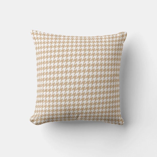 Coussin Sandy Houndstooth Motif Throw Pillow (Recto)