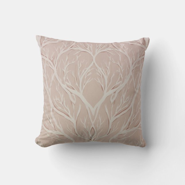 Coussin Sanftes Botanisches Baumdesign – Minimalistische N (Recto)