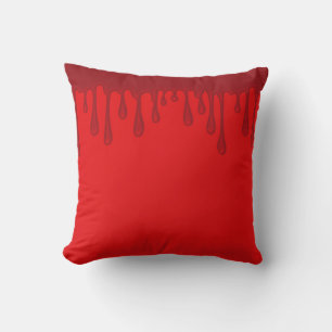 Coussin Sang qui goutte rouge Halloween