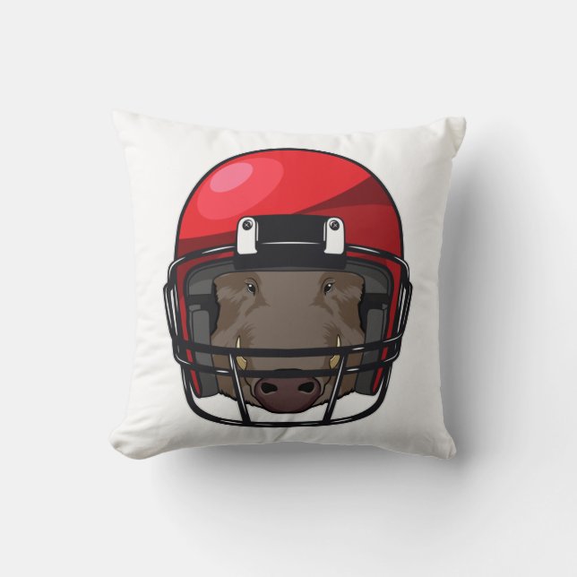 Coussin Sanglier au Sports de Football (Recto)