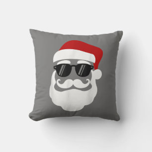 Coussin Santa Claus avec lunettes de soleil Drôle Noël Des