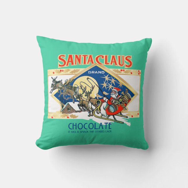 Coussin Santa Claus Chocolate Accent Pillow (Recto)
