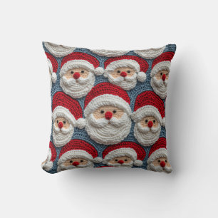 Coussin Santa Claus crochet motif