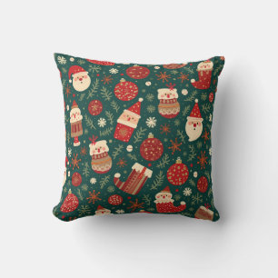 Coussin Santa Claus et Rudolph Cushion