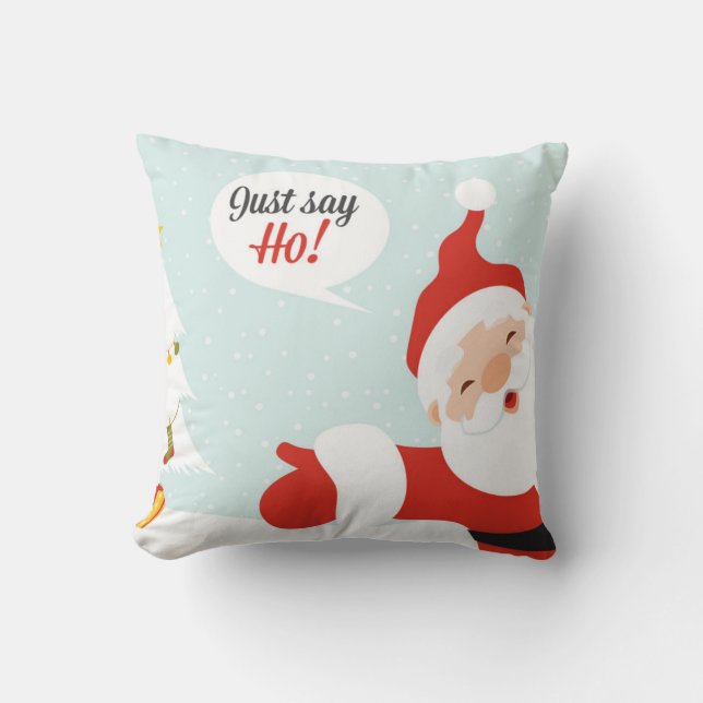 Coussin Santa Claus - juste dire go (Recto)