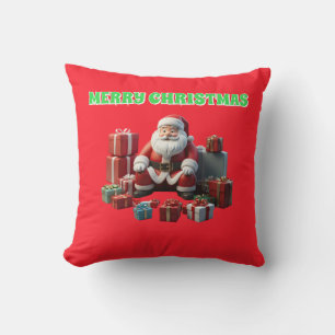 Coussin Santa Clause avec cadeaux