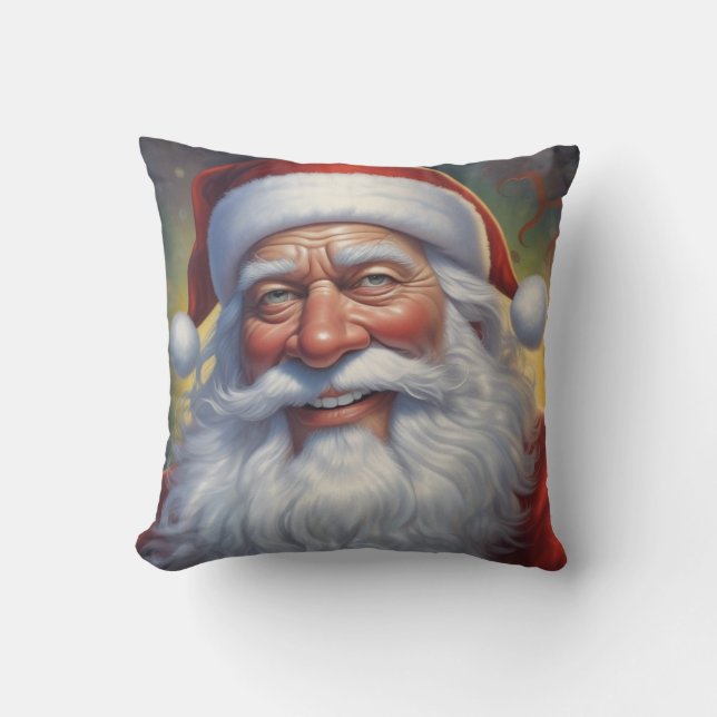 Coussin Santa Clause Joyeux Noël Bonne année (Recto)