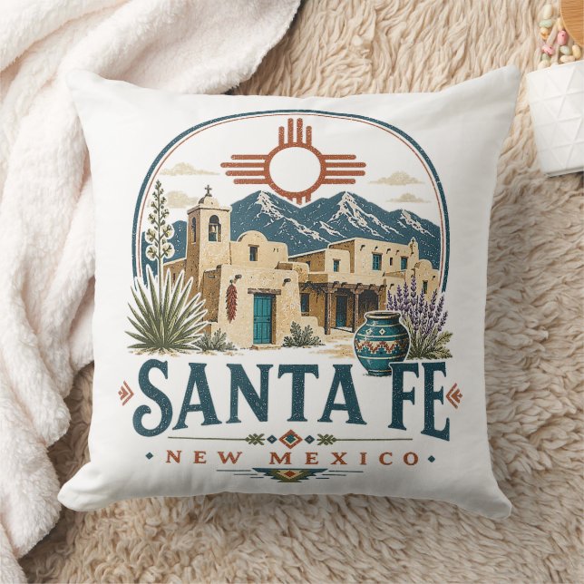 Coussin Santa Fe Nouveau-Mexique Architecture Adobe Sud-Ou (Couverture)