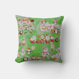 Coussin Santa Magical Green New Year