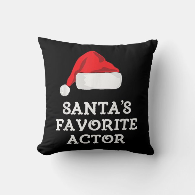 Coussin Santas Acteur favori Christmas Actrice intérimaire (Recto)