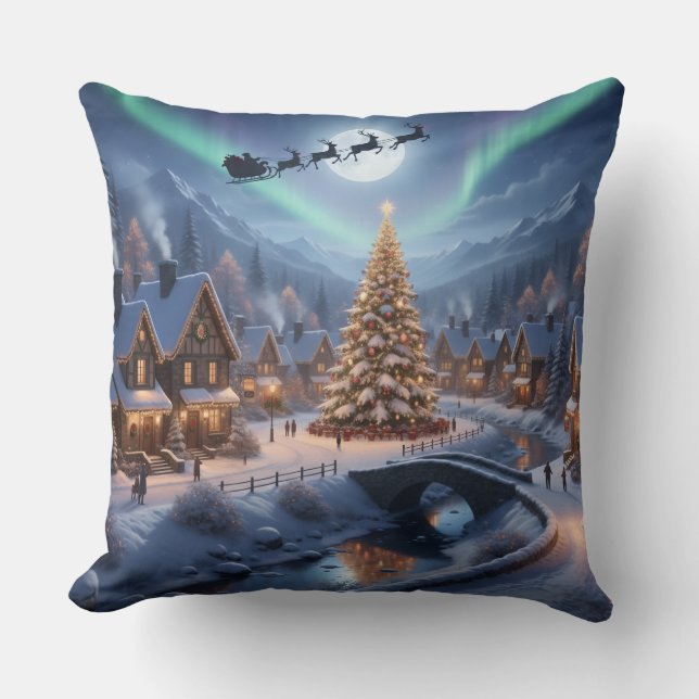 Coussin Santa's Cozy Visit - A Night of Wonder (Recto)
