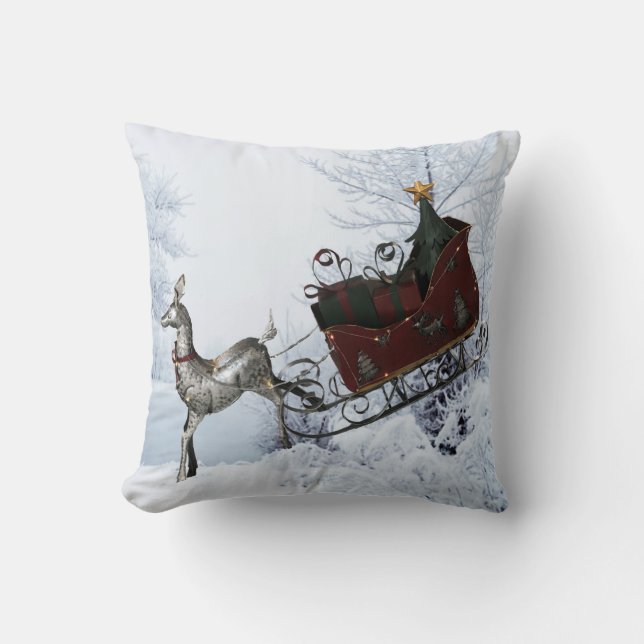 Coussin Santas Sleigh (Recto)