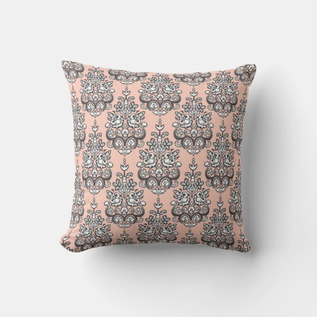 Coussin Santha damask ikat (Recto)