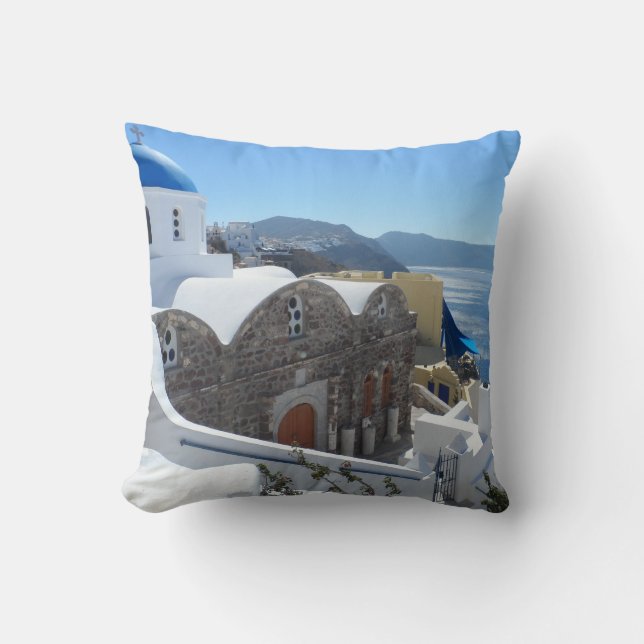 Coussin Santorini, Grèce (Recto)