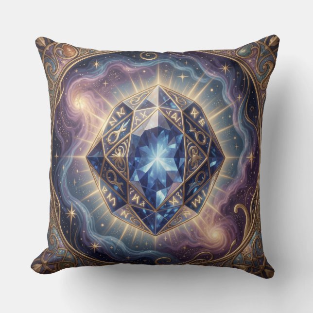 Coussin Saphir – la pierre de la vérité et de la sagesse (Recto)
