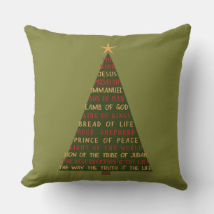 Coussin Sapin de Noël des Noms de Jésus