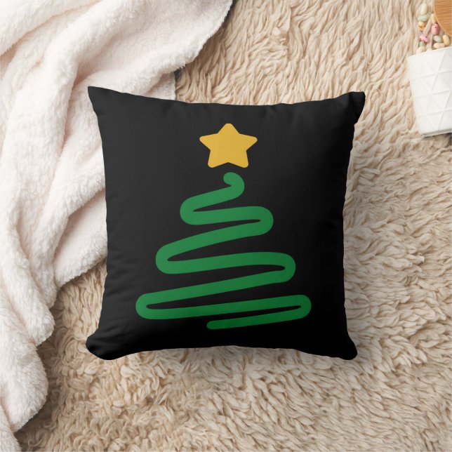 Coussin Sapin de Noël drôle (Couverture)