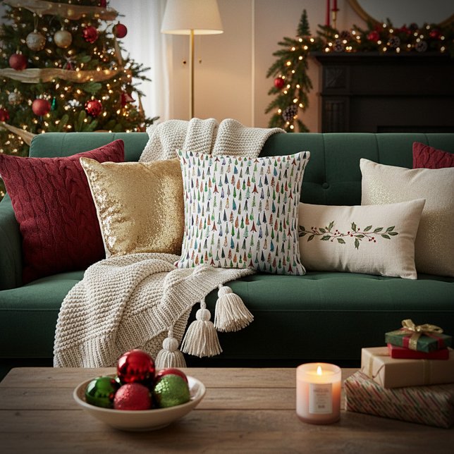 Coussin sapins de Noël  (Créateur téléchargé)