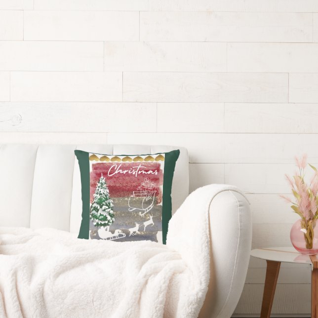 Coussin Sapins de Noël vintage  (Canapé)