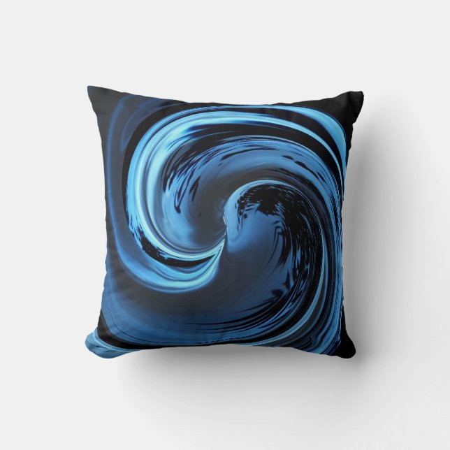 Coussin Sapphire Blue Island Vague Jeu d'oreiller (Recto)
