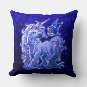 Coussin Sapphire Sparkle Blue Unicorn