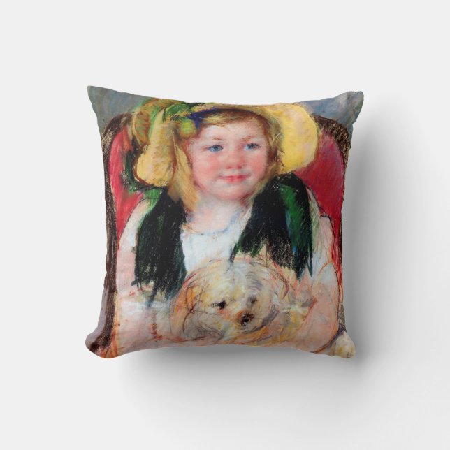 Coussin Sara avec son chien, Cassatt (Recto)