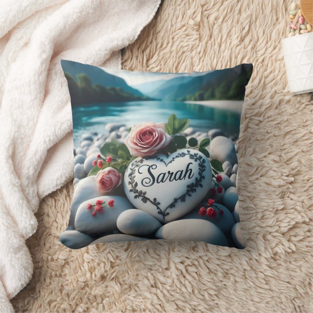 Coussin Sarah River Heart (Couverture)