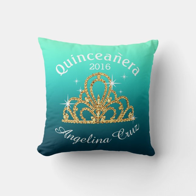 Coussin Sarcelle d'hiver d'ombre de Bokeh Bling | de (Recto)