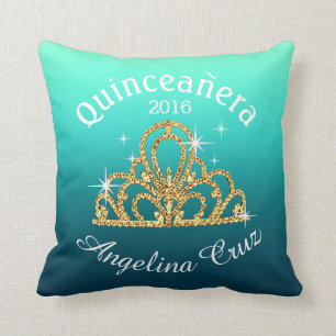 Coussin Sarcelle d'hiver d'ombre de Bokeh Bling   de