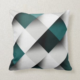 Coussin Sarcelles d'hiver/motif géométrique gris