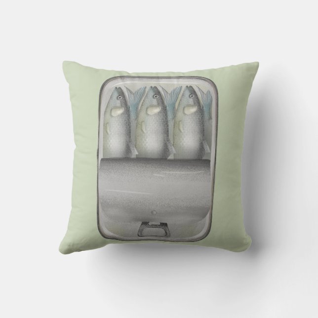 Coussin Sardines dans une boîte (Verso)