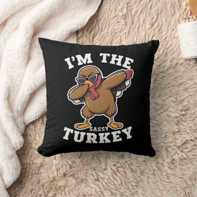 Coussin Sassy Turquie jumelle la famille Thanksgiving Part (Couverture)
