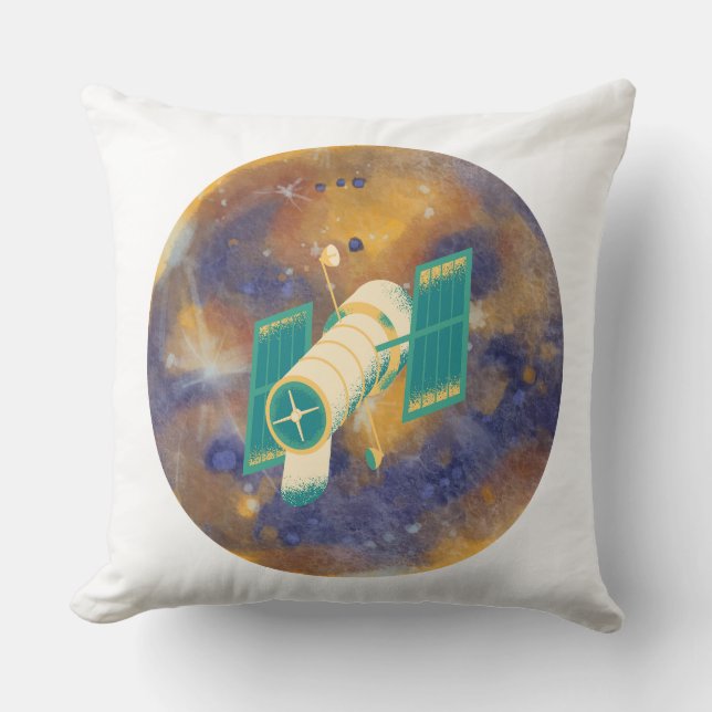 Coussin Satellite spatial en orbite autour d'une planète c (Recto)