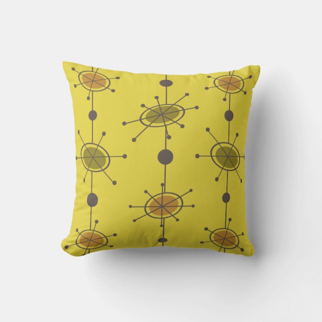Coussin Satellites de l'ère atomique Chartreuse (Recto)