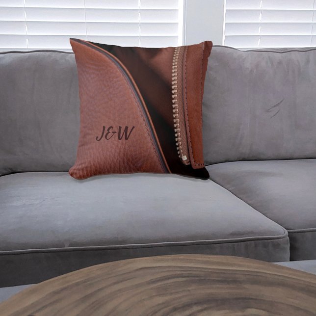 Coussin Satin Brun et Fausse Peau Non Fermée (Créateur téléchargé)