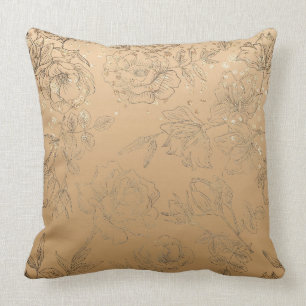 Coussin Satin et soie beige
