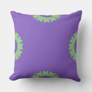 Coussin Sauge violette verte Geo