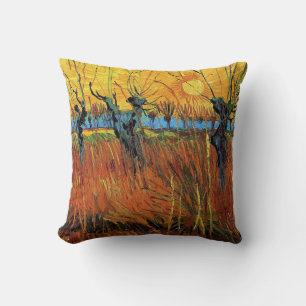 Coussin Saules au coucher du soleil par Vincent van Gogh.