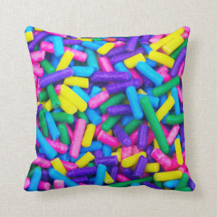 Coussin Saupoudrer de bonbons multicolores