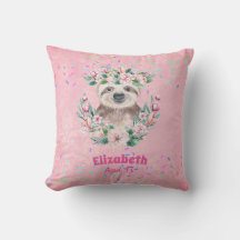 Saupoudrer SLOTH Boho Girls Pink Flowers Cadeaux m