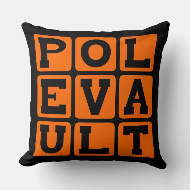 Coussin Saut à la perche, sport d'athlétisme (Recto)